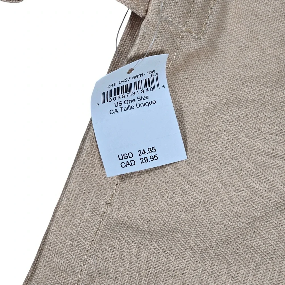 American Eagle Canvas Tote Bag Follow The Music Van Surfboard Graphic‎ Beige